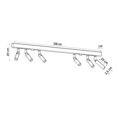 Sollux Plafon EYETECH 6 czarny SL.0901 (SL.0901)