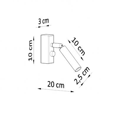 Sollux Kinkiet EYETECH 1 biały SL.0902 (SL.0902)