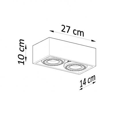 Sollux Plafon QUATRO 2 naturalne drewno SL.0916 (SL.0916)