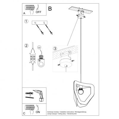 Sollux Lampa wisząca TRES biała SL.0929 (SL.0929)