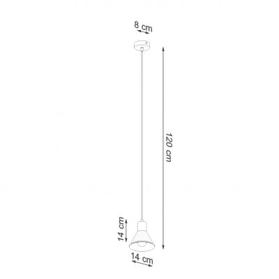 Sollux Lampa wisząca TALEJA 1 biała [E27] SL.0983 (SL.0983)