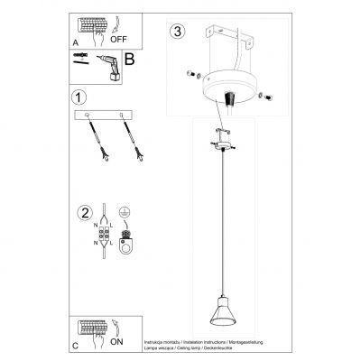 Sollux Lampa wisząca TALEJA 1 biała [E27] SL.0983 (SL.0983)