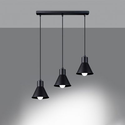 Sollux Lampa wisząca TALEJA 3 czarna [E27] SL.0986 (SL.0986)