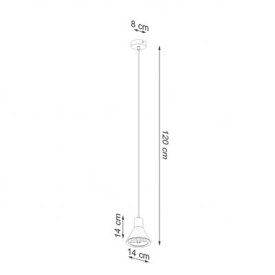 Sollux Lampa wisząca TAZILA 1 biała [ES111] SL.0987 (SL.0987)