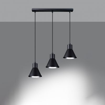 Sollux Lampa wisząca TAZILA 3 czarna [ES111] SL.0990 (SL.0990)