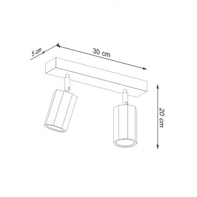 Sollux Plafon ZEKE 2 dąb SL.1029 (SL.1029)