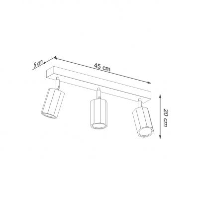 Sollux Plafon ZEKE 3 dąb SL.1030 (SL.1030)