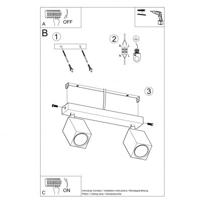 Sollux Plafon KEKE 2 dąb SL.1036 (SL.1036)