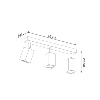 Sollux Plafon KEKE 3 dąb SL.1037 (SL.1037)