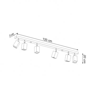 Sollux Plafon KEKE 6 dąb SL.1039 (SL.1039)