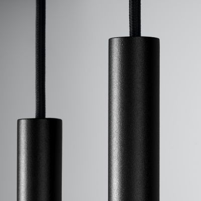 Lampa wisząca PASTELO podwójna czarna tuby nad stół wyspę do salonu Sollux (SL.1304)