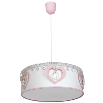 Milagro lampa wisząca Heart E27 biało/różowa MLP8278 (MLP8278)