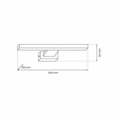 Milagro kinkiet łazienkowy nad lustro LED Shine Chrome 7W 490lm 4000K IP44 ML029 (ML029)