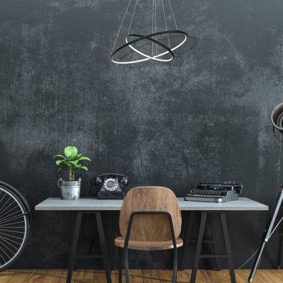Milagro lampa wisząca LED Orion Black 53W 3710lm 3000K ML508 (ML508)