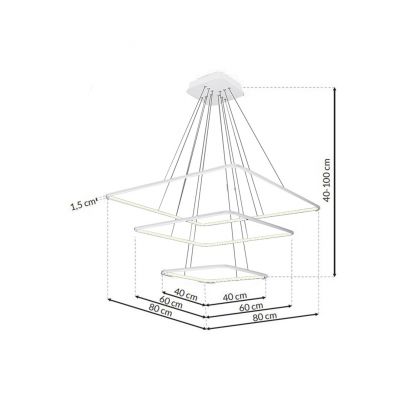 Milagro lampa wisząca LED Nix White 117W 8190lm 3000K ML515 (ML515)