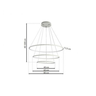 Milagro lampa wisząca LED Orion White 99W 6930lm 3000K ML503 (ML503)