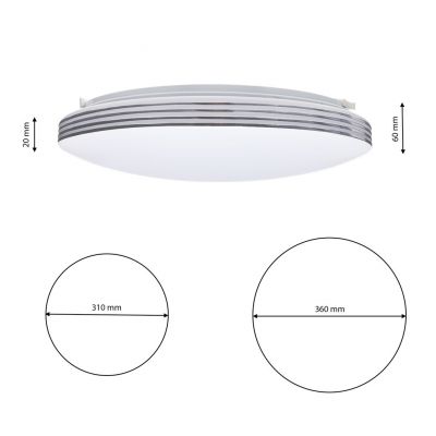 Milagro plafon LED Siena 30W 1800lm 3000/6000K (pilot w zestawie) biały ML262 (ML262)