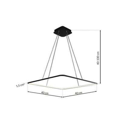 Milagro lampa wisząca LED Nix Black 25W 1750lm 3000K ML517 (ML517)