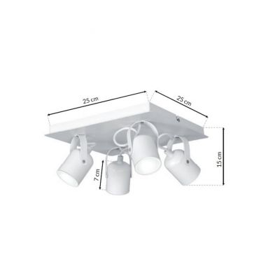 MILAGRO Lampa sufitowa PICO WHITE 4xGU10 (MLP992)