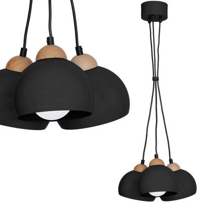 Milagro lampa wisząca Dama Black 3xE27 MLP6580 (MLP6580)