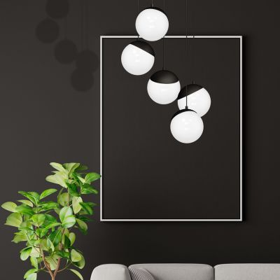 Milagro lampa wisząca Sfera Black 5xE14 MLP8869 (MLP8869)