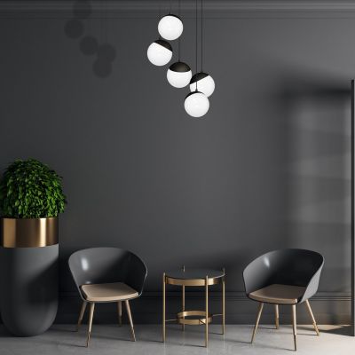 Milagro lampa wisząca Sfera Black 5xE14 MLP8869 (MLP8869)