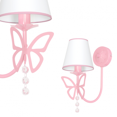 MILAGRO Kinkiet CHARLOTTE PINK 1xE14 (MLP4215)