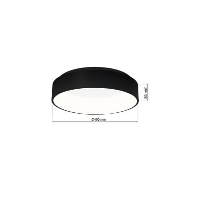 Milagro plafon LED Ohio 24W 1680lm 4000K czarny ML3832 (ML3832)
