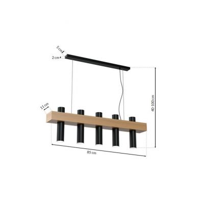 Milagro lampa wisząca West Black 5xGU10 MLP5511 (MLP5511)