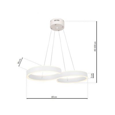 Milagro lampa wisząca LED Infinity White 60W 3600lm 4000K ML5493 (ML5493)