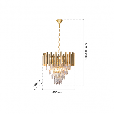 Milagro lampa wisząca Madison 9xE14 złota ML5992 (ML5992)