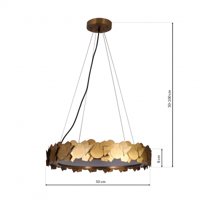 Milagro lampa wisząca LED Soho 24W 720lm 3000K złota ML6156 (ML6156)