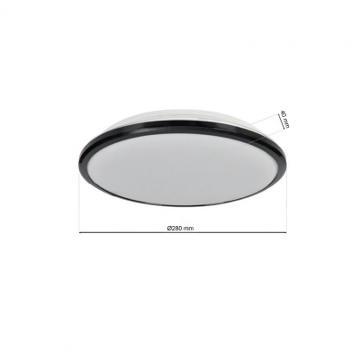 Milagro plafon LED Terma 18W 1260lm 4000K czarny IP44 ML6402 (ML6402)