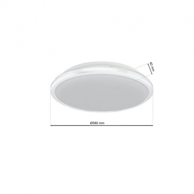 Milagro plafon LED Terma 28W 1960lm 4000K biały IP44 ML6403 (ML6403)
