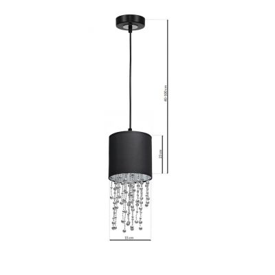 Milagro lampa wisząca Almeria E27 czarna MLP6429 (MLP6429)