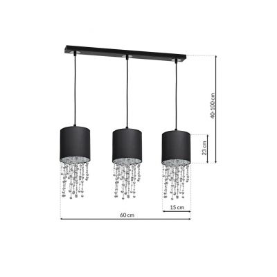 Milagro lampa wisząca Almeria 3xE27 czarna MLP64300 (MLP64300)