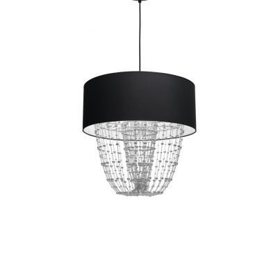 Milagro lampa wisząca Almeria E27 czarna/chrom MLP6432 (MLP6432)