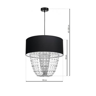 Milagro lampa wisząca Almeria E27 czarna/chrom MLP6432 (MLP6432)