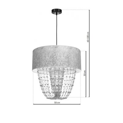 Milagro lampa wisząca Almeria E27 srebrna MLP6437 (MLP6437)