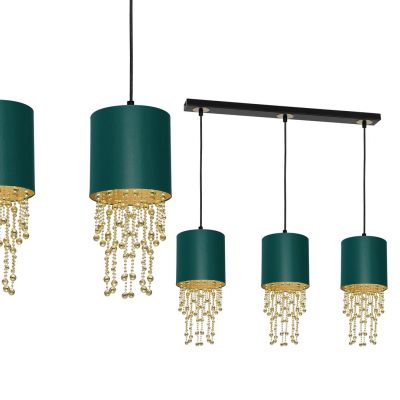Milagro lampa wisząca Almeria 3xE27 zielono/złota MLP64500 (MLP64500)
