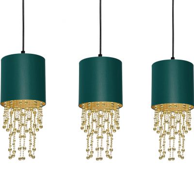 Milagro lampa wisząca Almeria 3xE27 zielono/złota MLP64500 (MLP64500)