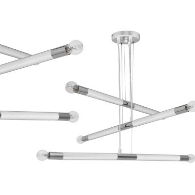 Milagro lampa wisząca Bastone 6xE14 biała/chrom MLP6568 (MLP6568)