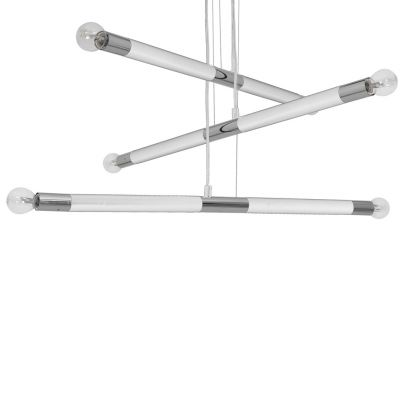 Milagro lampa wisząca Bastone 6xE14 biała/chrom MLP6568 (MLP6568)