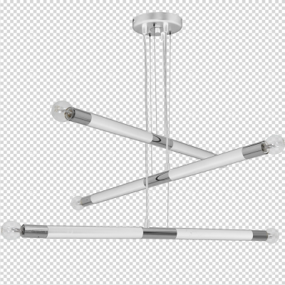 Milagro lampa wisząca Bastone 6xE14 biała/chrom MLP6568 (MLP6568)