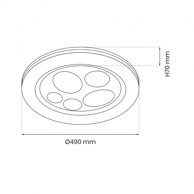 Milagro plafon LED Bubbles 48W 3600lm 3000K/6000K czarno/biały ML6195 (ML6195)