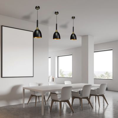 MILAGRO Lampa wisząca CLARK BLACK/GOLD 1xE27 (MLP6221)