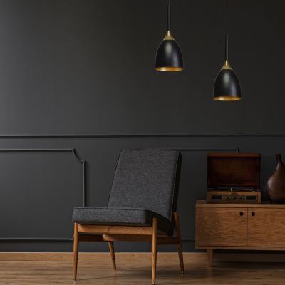 MILAGRO Lampa wisząca CLARK BLACK/GOLD 1xE27 (MLP6221)
