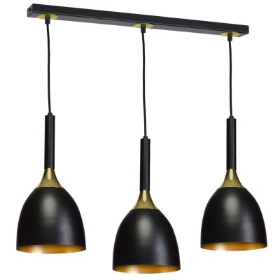 Milagro lampa wisząca Clark 3xE27 czarno/złota MLP6222 (MLP6222)