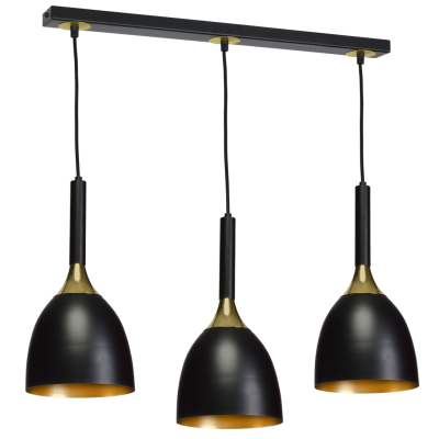 Milagro lampa wisząca Clark 3xE27 czarno/złota MLP6222 (MLP6222)
