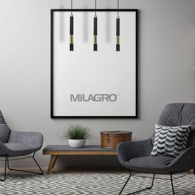 Milagro lampa wisząca Dallas 3xGU10 czarno/złota MLP6547 (MLP6547)